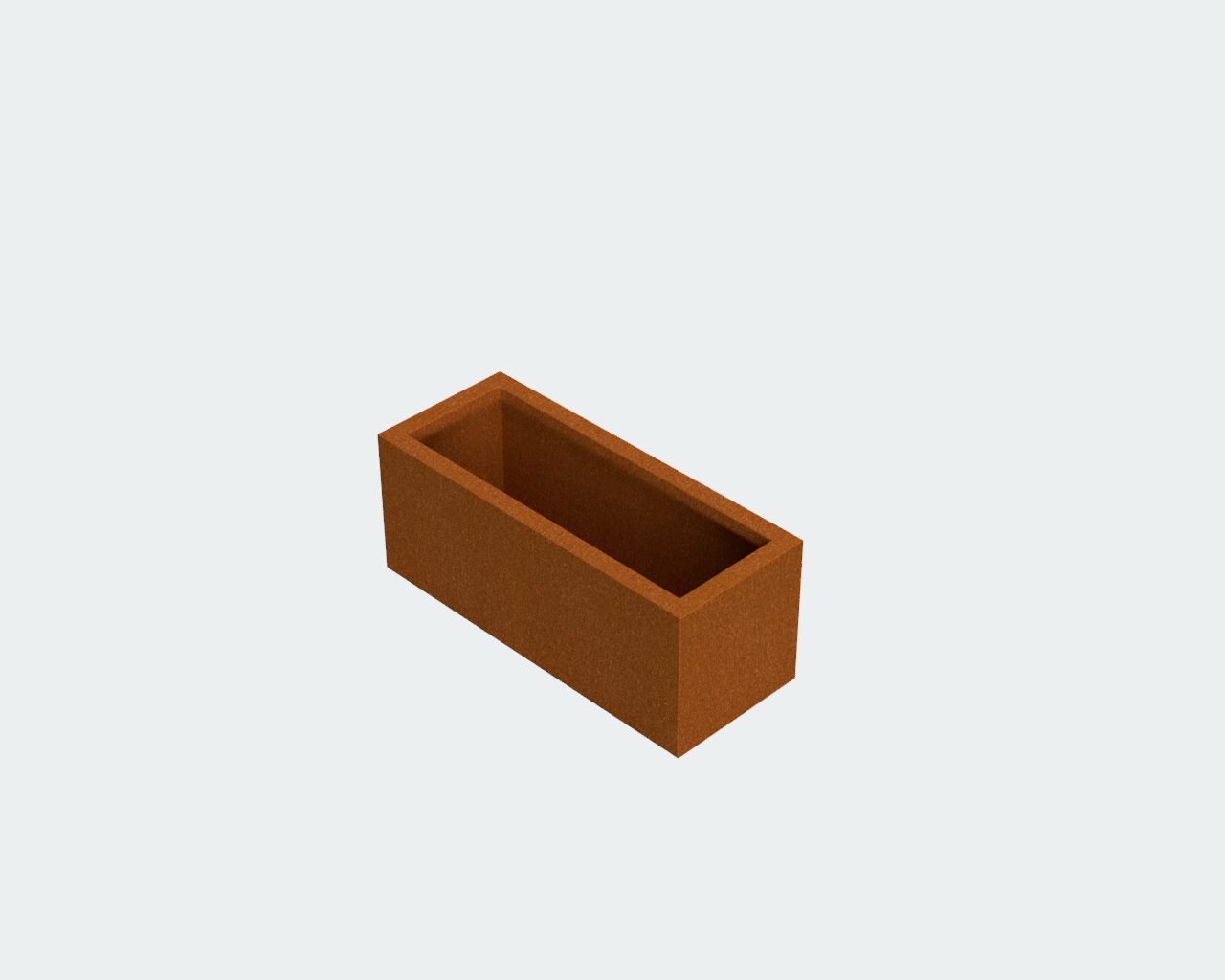 Cortenstaal Plantenbak met Bodem 100x40x50