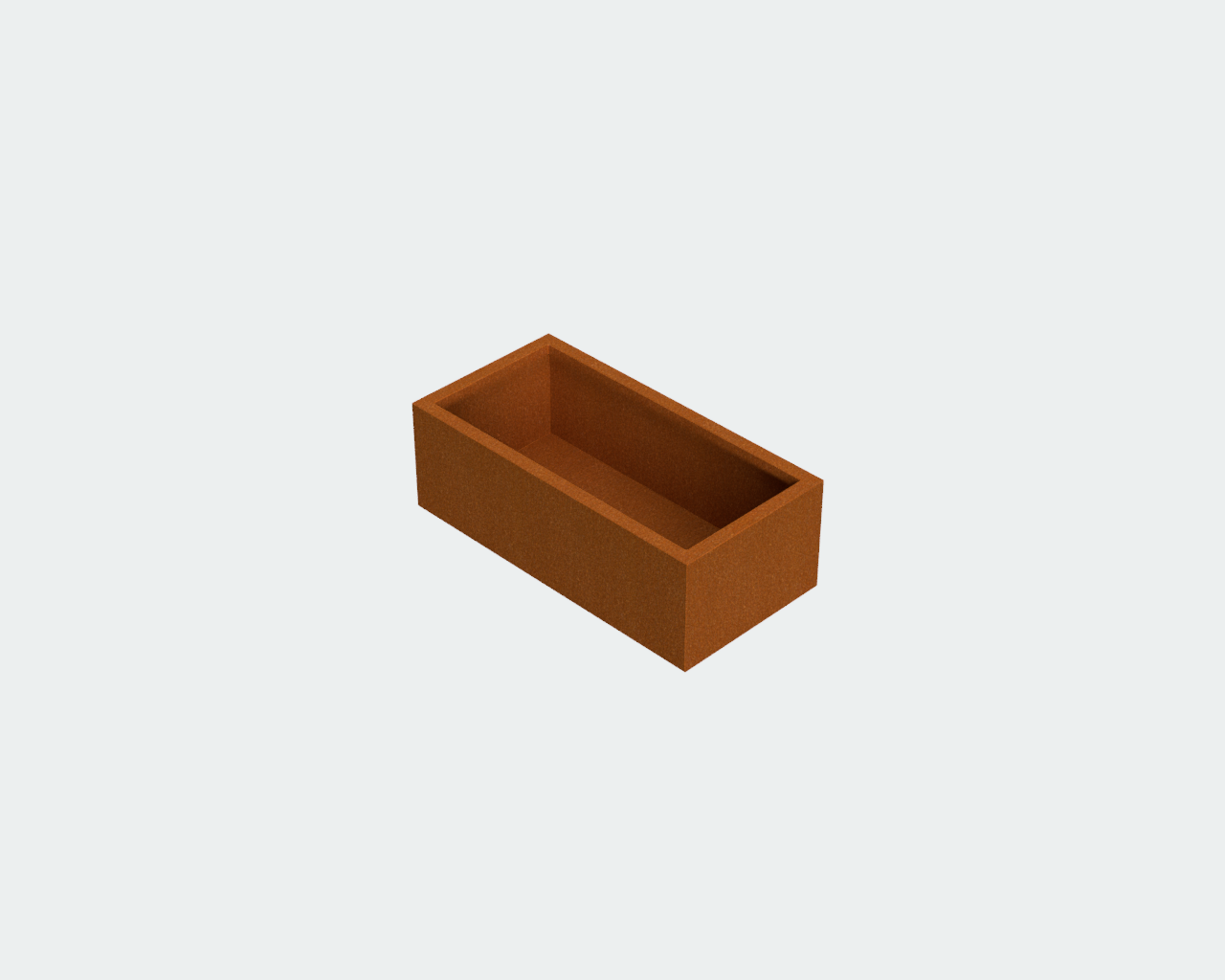 Cortenstaal Plantenbak met Bodem 100x50x80