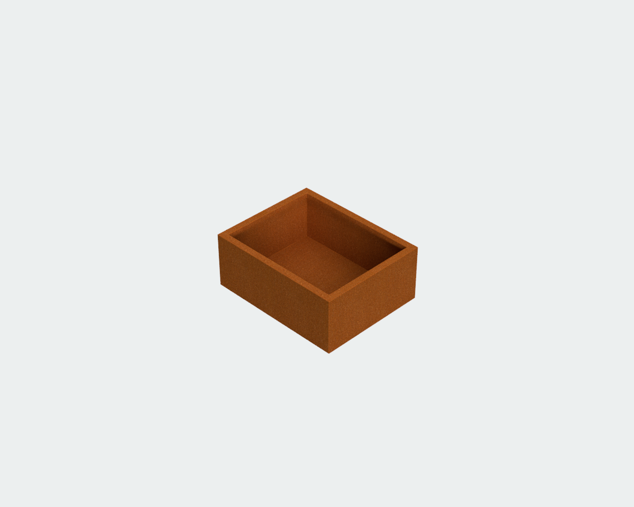 Cortenstaal Plantenbak met Bodem 100x60x40