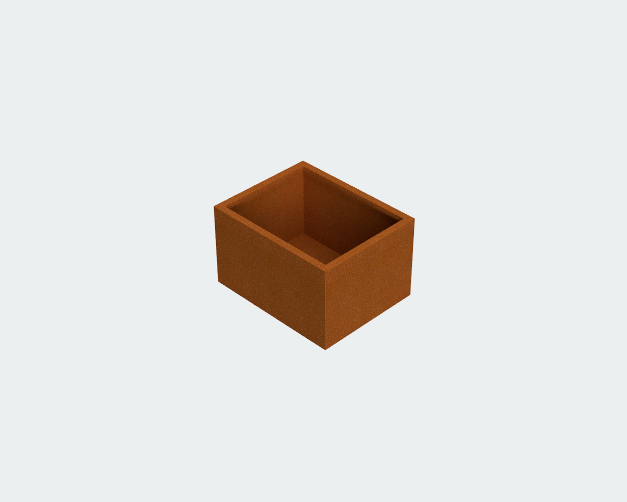 Cortenstaal Plantenbak met Bodem 100x60x80