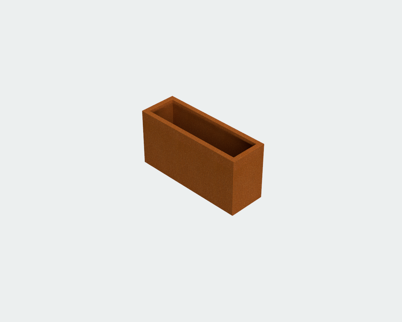 Cortenstaal Plantenbak met Bodem 120x50x80