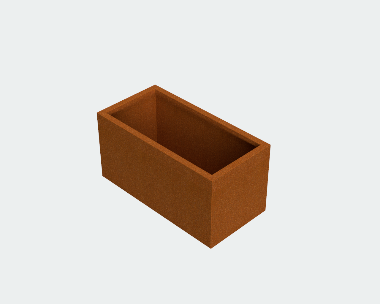 Cortenstaal Plantenbak met Bodem 100x40x60