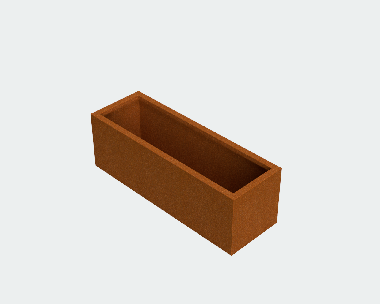 Cortenstaal Plantenbak met Bodem 150x50x50