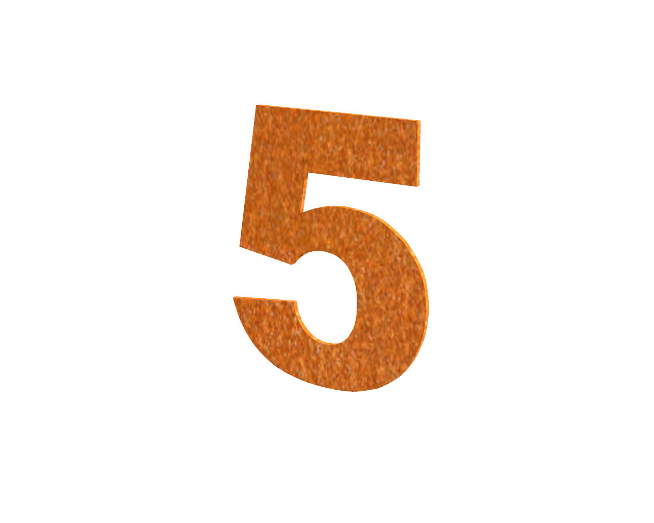 Cortenstaal Huisnummer 5 Bold