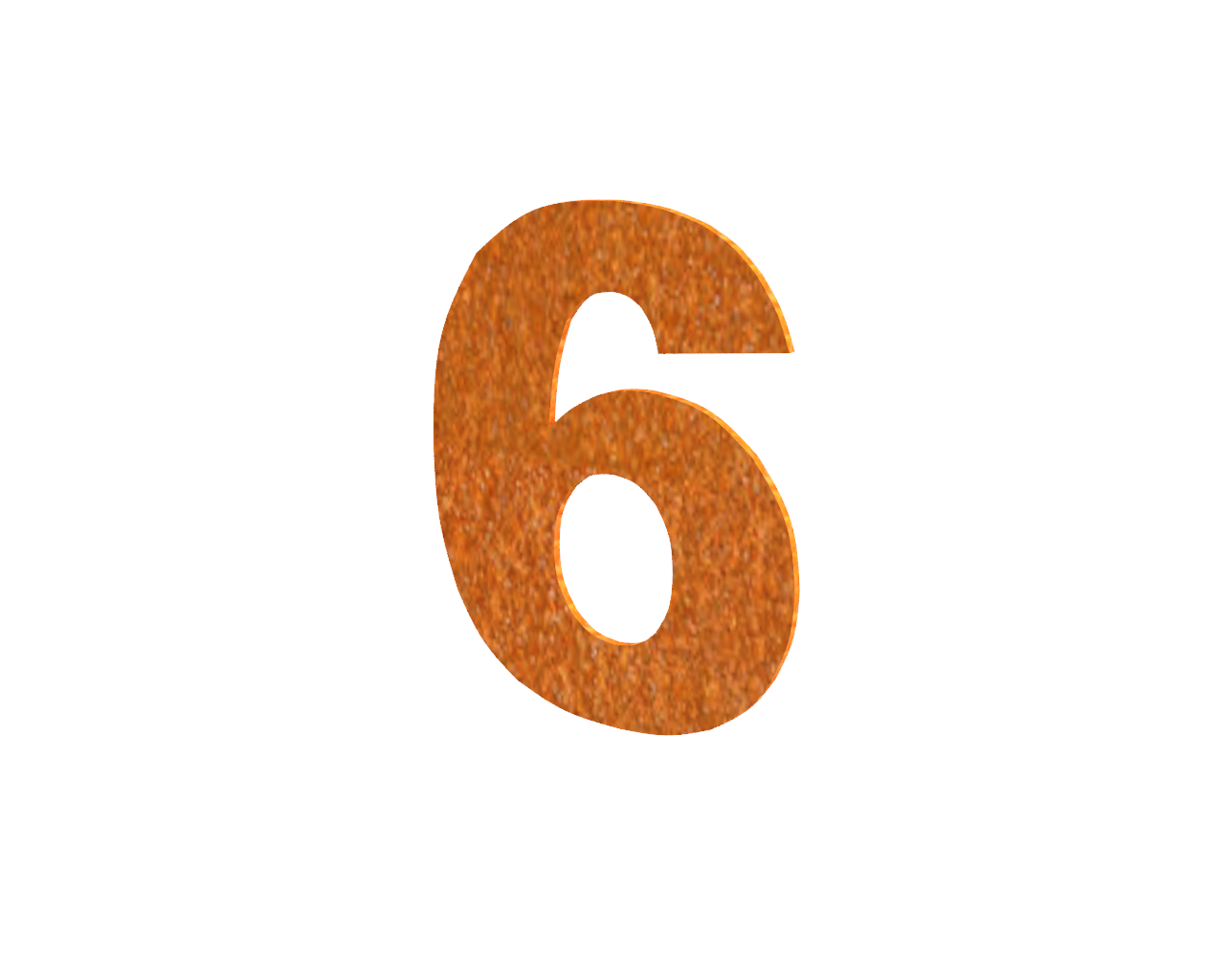 Cortenstaal Huisnummer 6 Bold