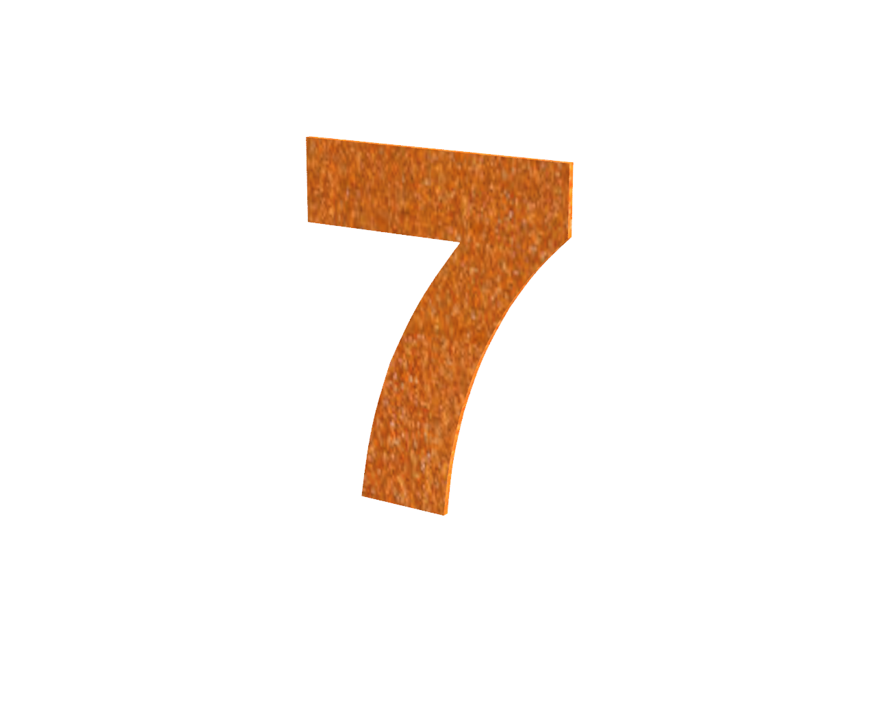 Cortenstaal Huisnummer 7 Bold