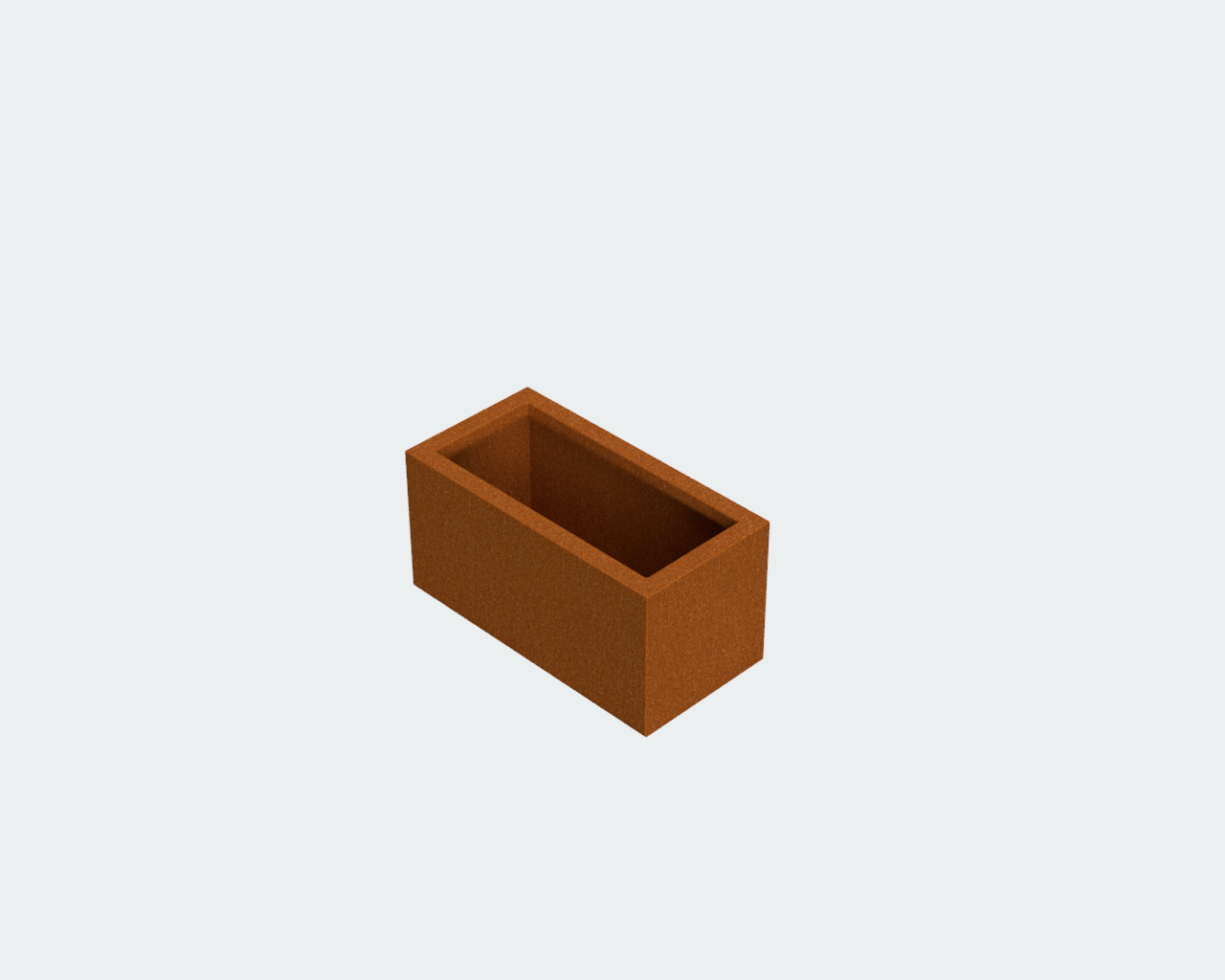 Cortenstaal Plantenbak met Bodem 80x40x80