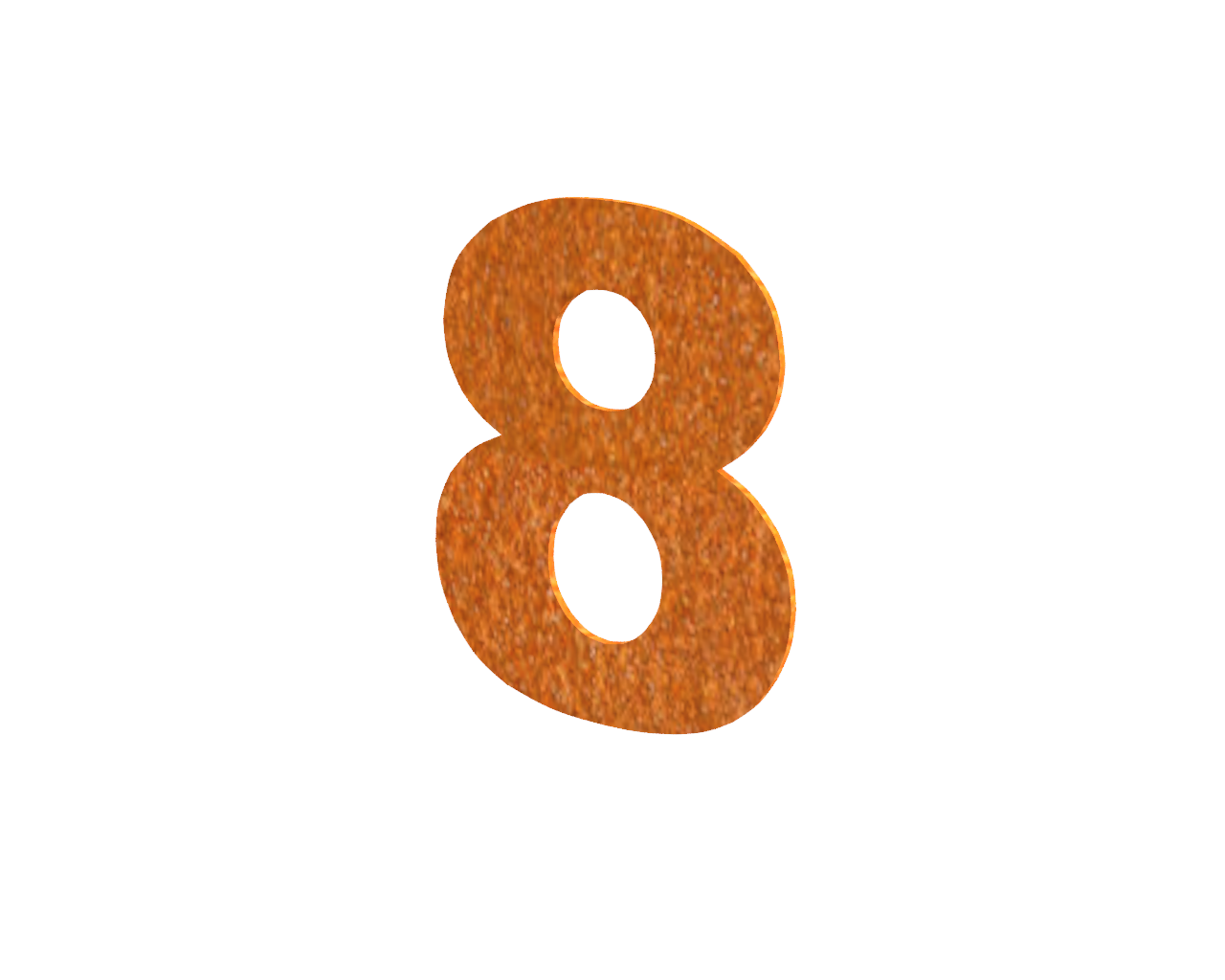 Cortenstaal Huisnummer 8 Bold