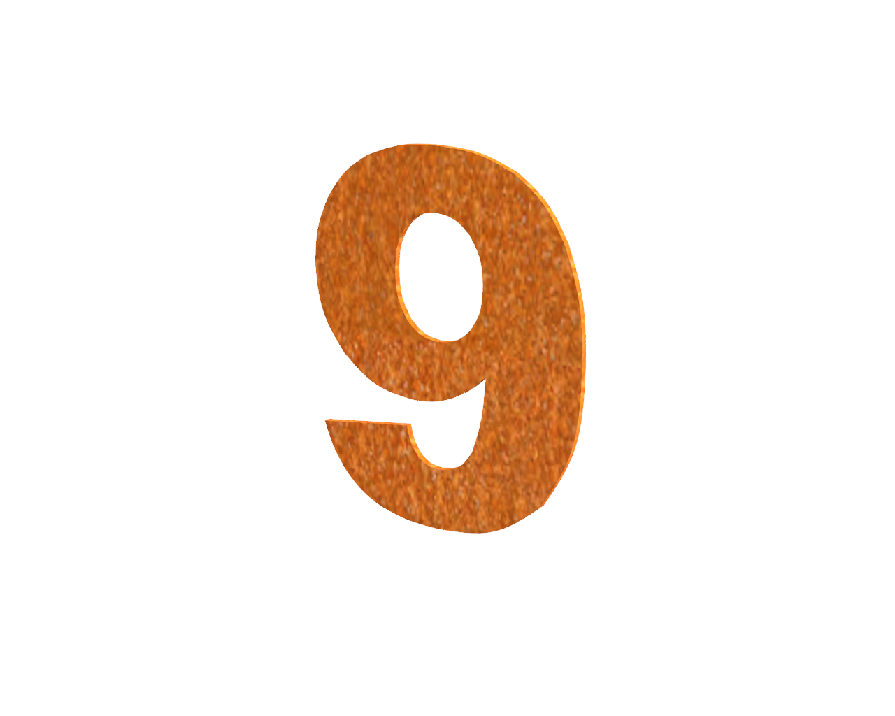 Cortenstaal Huisnummer 9 Bold