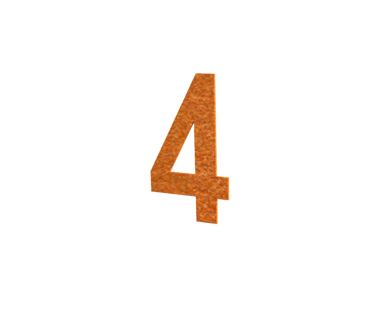 Cortenstaal Huisnummer 4 Slim