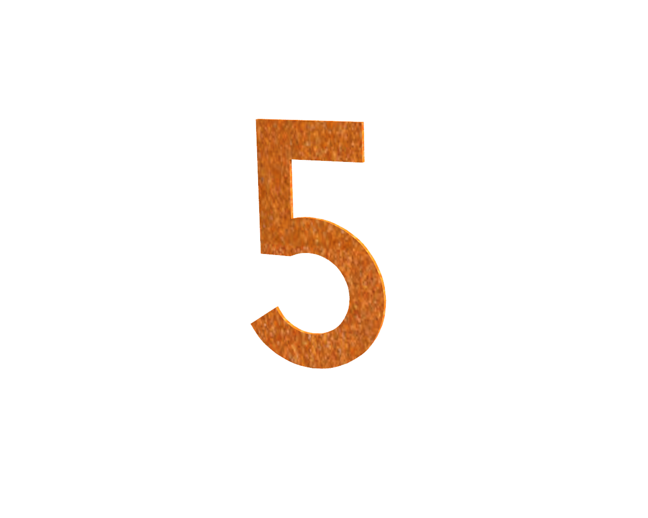 Cortenstaal Huisnummer 5 Slim