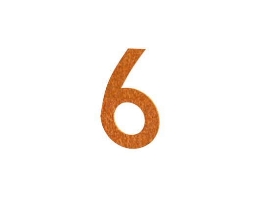 Cortenstaal Huisnummer 6 Slim