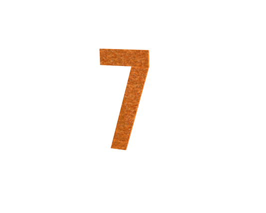 Cortenstaal Huisnummer 7 Slim
