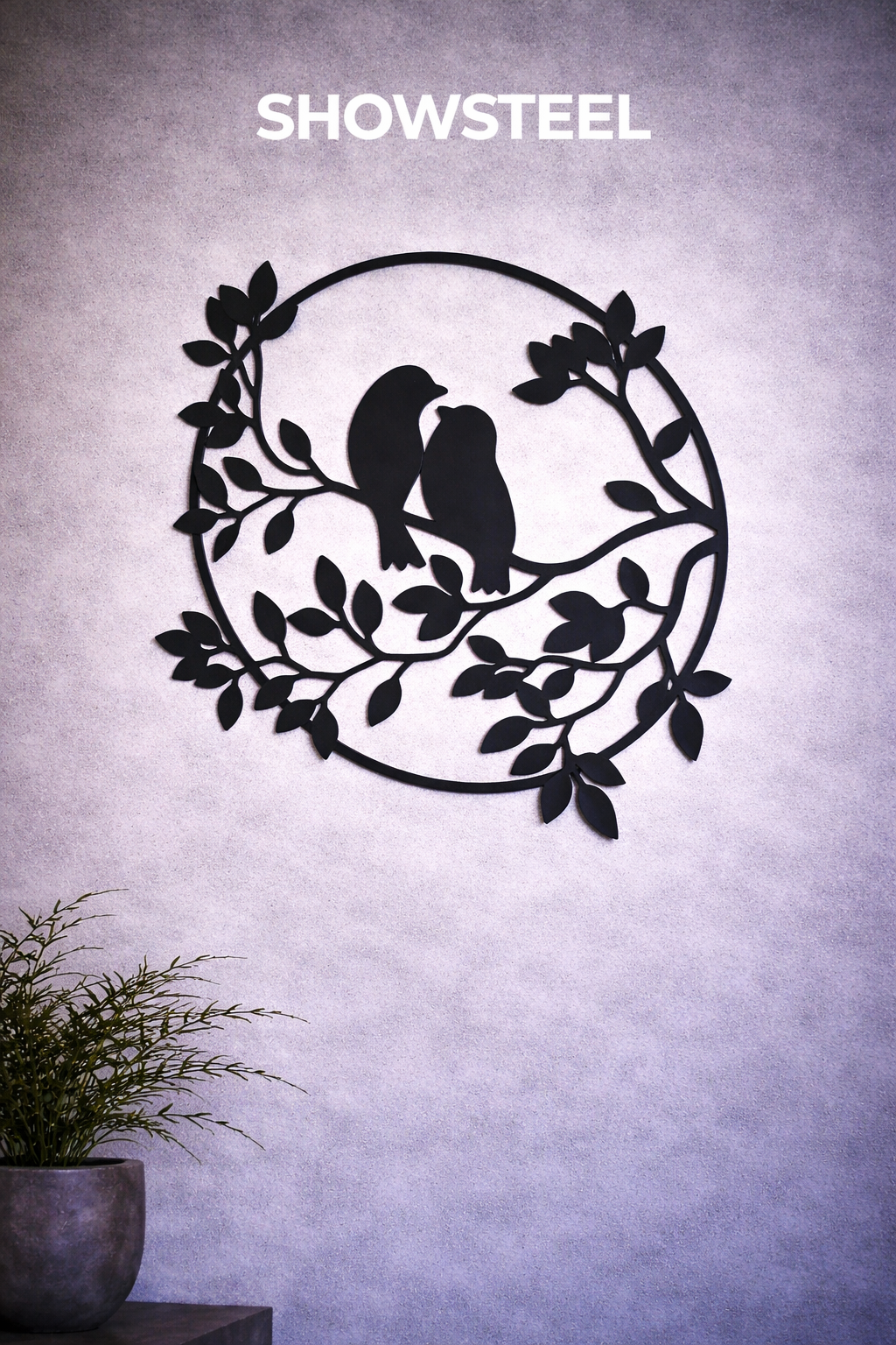 Vogels op een tak Zwart